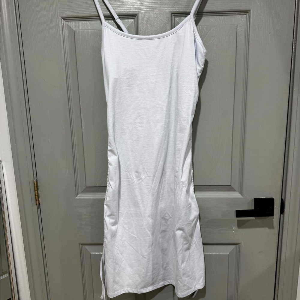 White Spaghetti Strap Slip Dress